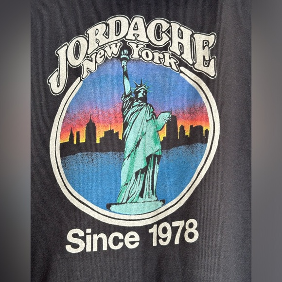 Vintage Zip Hoodie NWT Jordache Antique Black Small - Picture 5 of 9